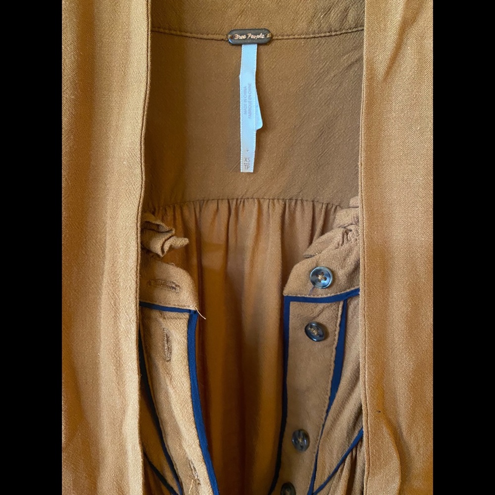 Free People cowboy style shirt dress size xs